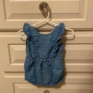 Janie and Jack Denim Romper 0-3 months